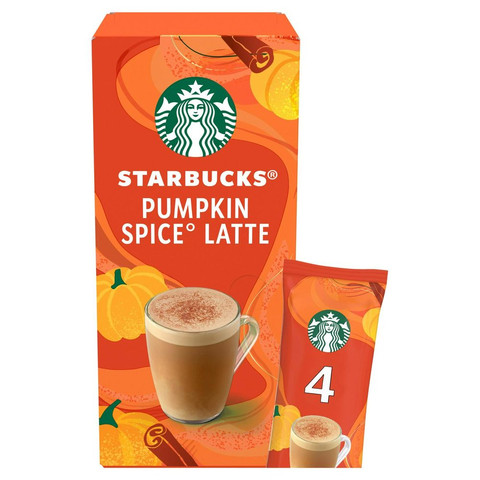 Starbucks Pumpkin Spice Latte Instant Coffee, Limited Edition, 4 x 24g