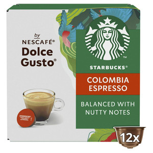 Starbucks Single-Origin Colombia Espresso By Nescafe Dolce Gusto, Coffee (12 Servings), 12 Pods