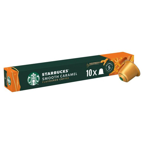 Starbucks Smooth Caramel Flavoured Coffee by NESPRESSO Coffee, Blonde Roast, box of 10, 53g