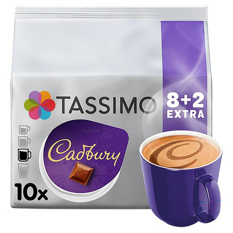 Tassimo Cadbury Hot Chocolate, 10 Pods