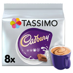 Tassimo Cadbury Hot Chocolate, 8 Pods 240g, pack shot 2, available at teas.co.uk