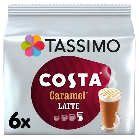 Tassimo Costa Caramel Latte Coffee, 6 Pods 173.4g
