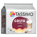 Tassimo Costa Latte Coffee, 6 Pods, pack shot 3, available at teas.co.uk