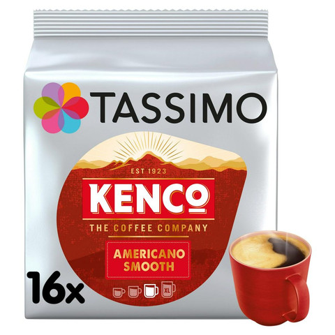 Tassimo Kenco Americano Smooth Coffee, 16 Pods