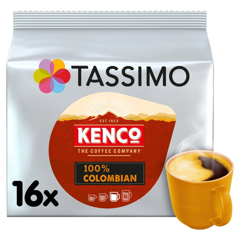 Tassimo Kenco Colombian Coffee, 16 Pods 136g