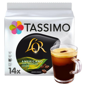 Tassimo L'OR Americano 100% Brazilian Origin Coffee, 14 Pods 119g