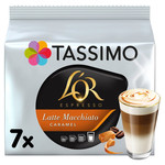 Tassimo L'Or Caramel Latte Macchiato Coffee, 7 Pods 195g, pack shot 4, available at teas.co.uk