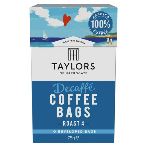 Taylors of Harrogate Decaffe Ground, 10 Coffee Bags