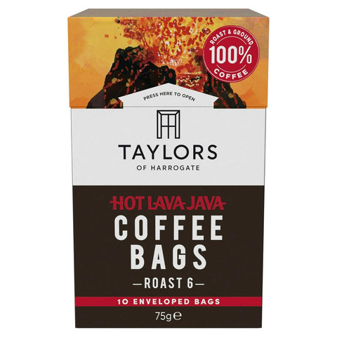 Taylors of Harrogate Hot Lava Java Ground, 10 Coffee Bags