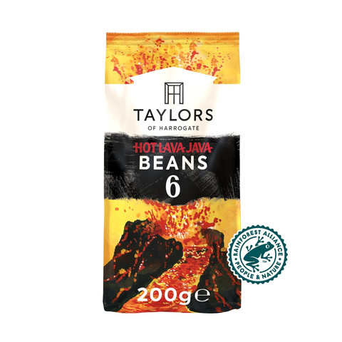 Taylors of Harrogate Hot Lava Java Roast 6 Coffee Beans, 200g