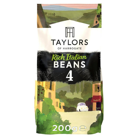 Taylors of Harrogate Rich Italian Beans Roast Coffee, 200g