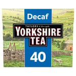 Taylors of Harrogate Yorkshire Tea Decaf 40, 125g, pack shot 2, available at teas.co.uk