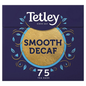Tetley 75 x Black Smooth Decaf Finest, 237g
