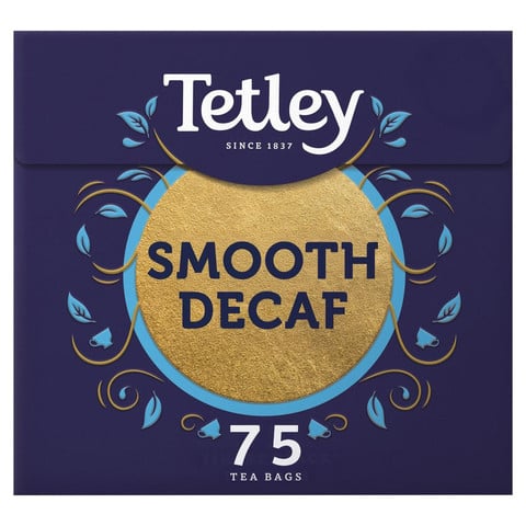 Tetley 75 x Black Smooth Decaf Finest, 237g