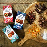Thomas Fudge's 6 Milk Chocolate Florentines, 114g, pack shot 3, available at teas.co.uk