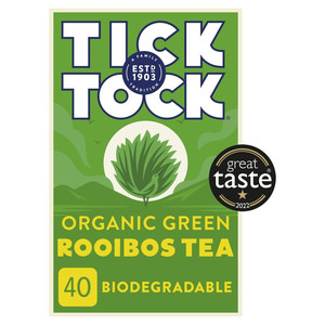 Tick Tock Organic Green Rooibos Tea, 40 Pack 72g