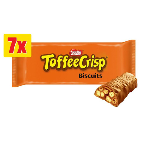 Toffee Crisp Biscuit Bar Multipack, 7 Pack 130.9g