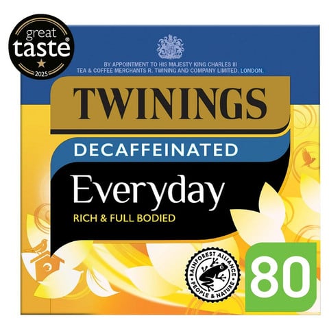 Twinings Decaffeinated Everyday, 80 Tea Bags 250g
