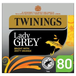 Twinings Lady Grey, 80 Tea Bags 200g