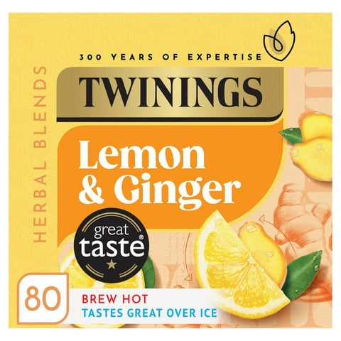 Twinings Lemon & Ginger, 80 Tea Bags 120g