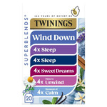 Twinings Superblends Wind Down Collection, 20 Tea Bags 33.2g, pack shot 2, available at teas.co.uk