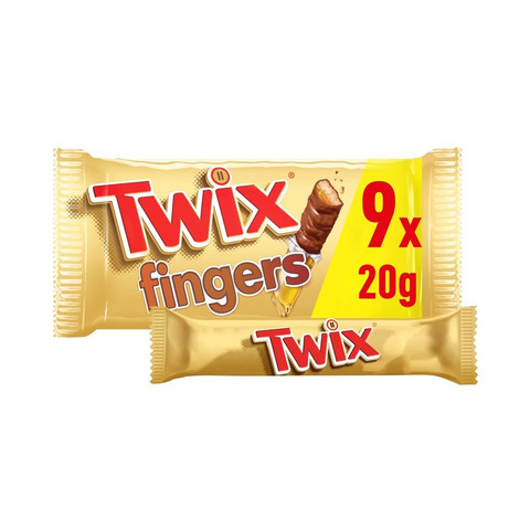 Twix Multipack Chocolate Biscuit & Caramel Bars 9x20g