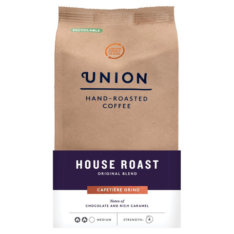 Union Hand-Roasted Coffee House Roast Cafetière Grind, 200g