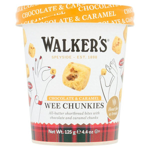 Walker's Chocolate & Caramel Wee Chunkies Shortbread, 125g
