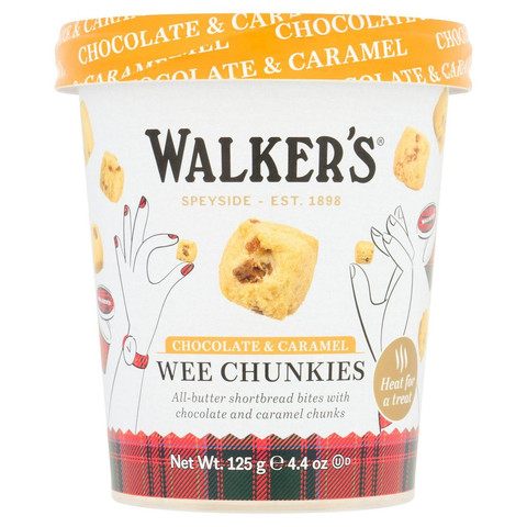 Walker's Chocolate & Caramel Wee Chunkies Shortbread, 125g