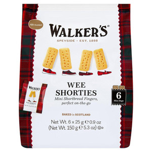 Walker's Shortbread Wee Shorties Mini Shortbread Fingers Multipack, 6 x 25g